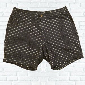 BONOBOS Drawstring Club Shorts Men’s Navy and White Ikat Print Large.